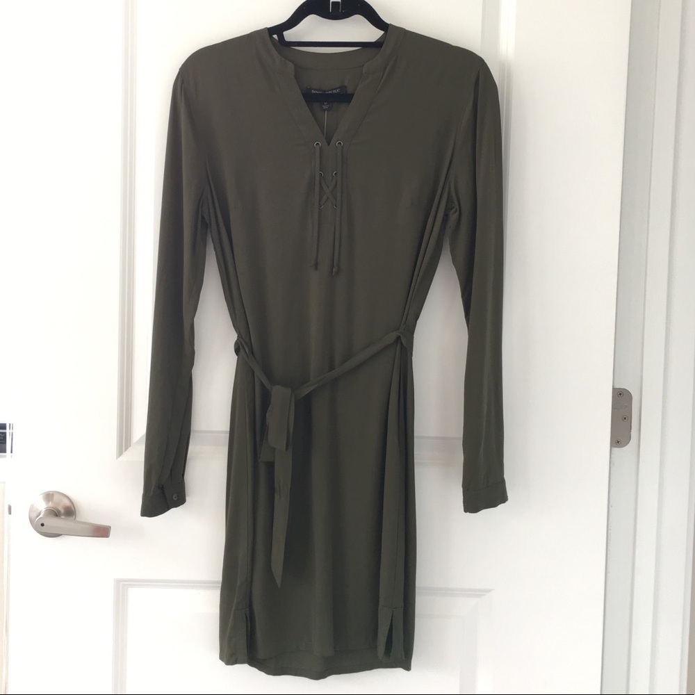 Banana Republic Olive Long Sleeve Dress 0